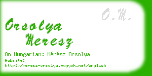 orsolya meresz business card