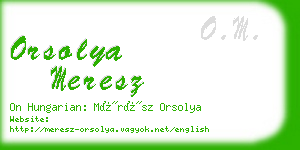 orsolya meresz business card